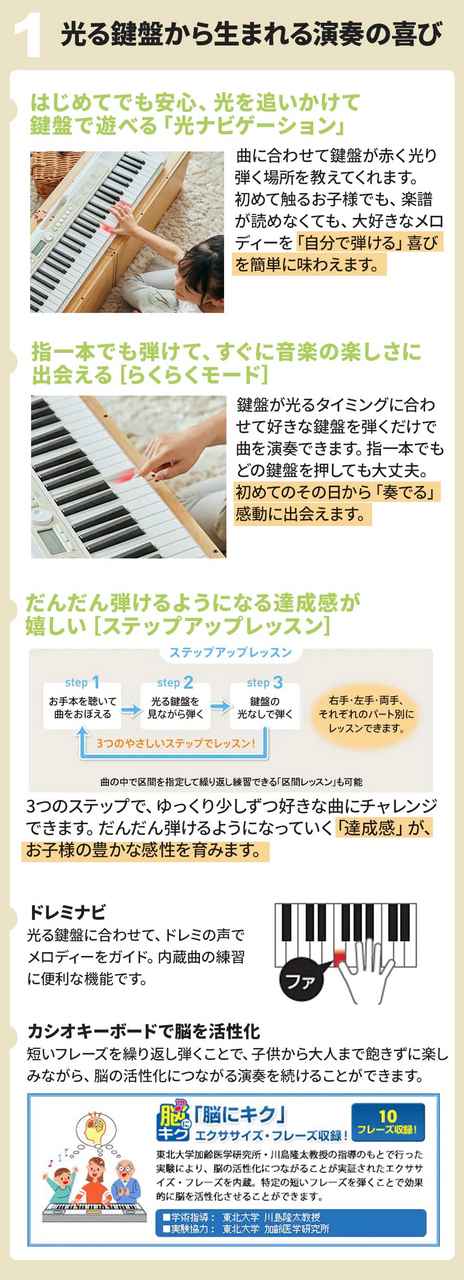 Casio LK-325 光ナビゲーションキーボード 61鍵盤 白スタンド・白イスセット 【LK-320後継品】（新品/送料無料）【楽器検索デジマート】