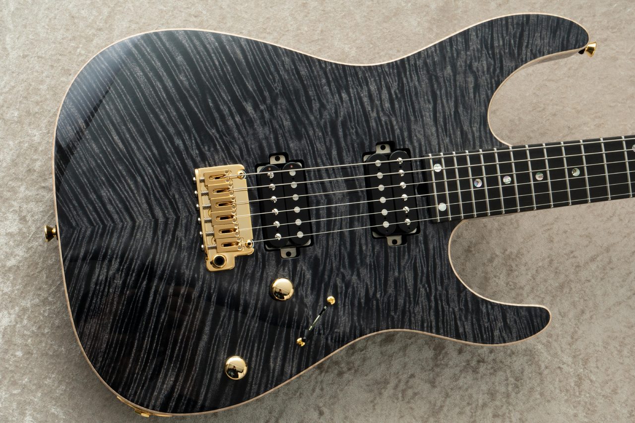 T's Guitars DST-Pro 24 Exotic Flame Maple -Trans Black-（新品/送料
