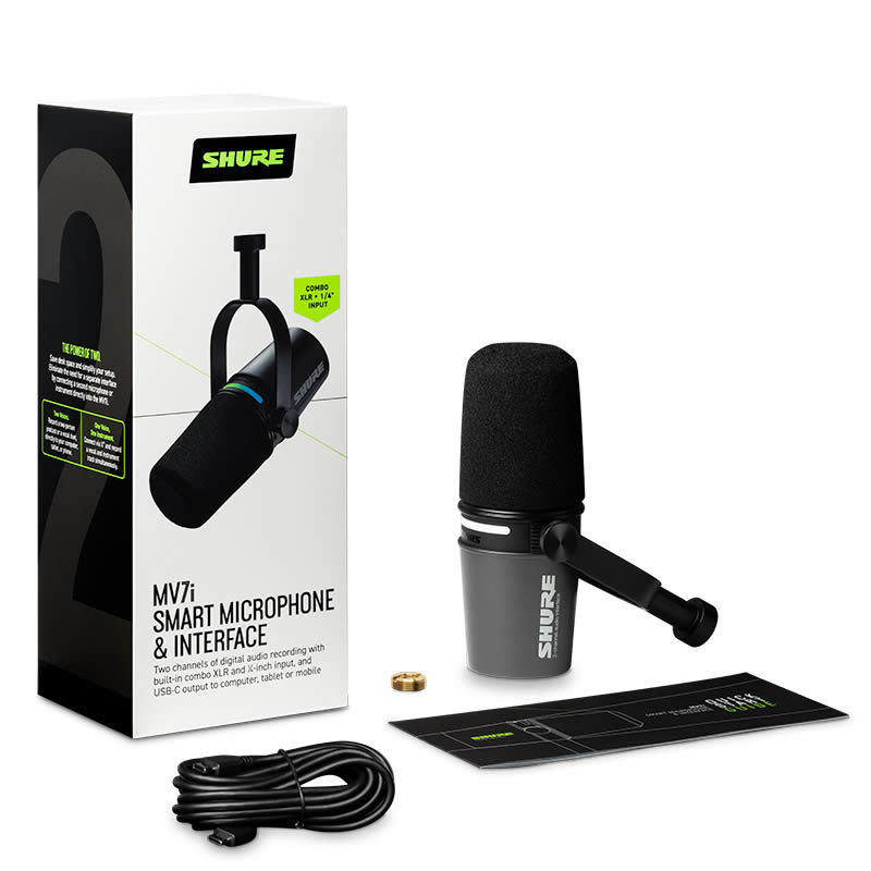 年末特価　SHURE MV7i　ダイナミックマイク インターフェース内蔵 Shure 【数量限定特価】MV7i 《スマートマイクロホン&インターフェース