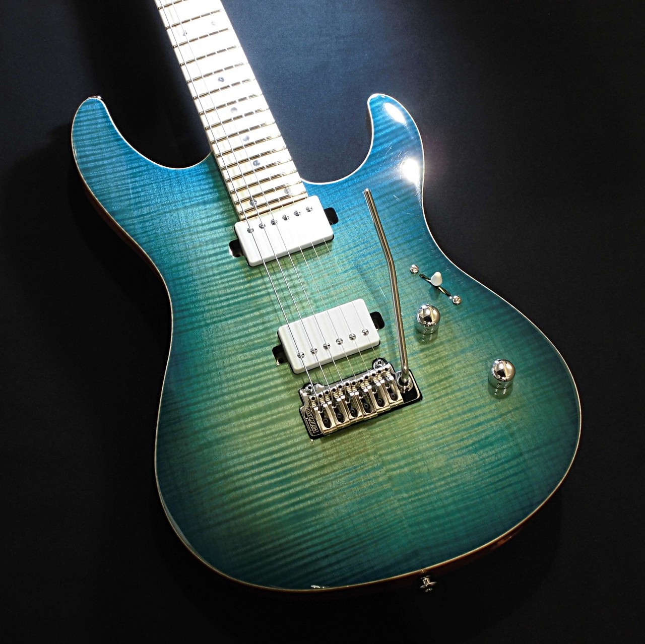 Black Smoker Futura-S HH / 4A Flame Top / Jade Blue Burst
