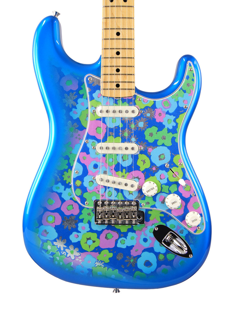 【2025春夏新作】 in Made Fender Japan Flower (Blue Stratocaster Limited ギター