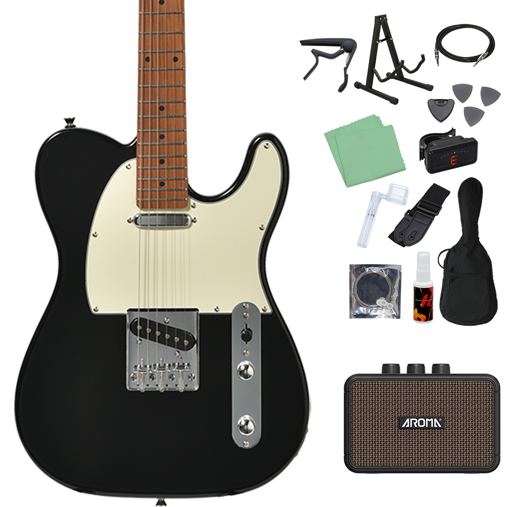 [美品]Bacchus BTE-1DX RSM/M Black Bacchus BTE-1DX RSM/M BLK 初心者セット 充電式ミニアンプ付