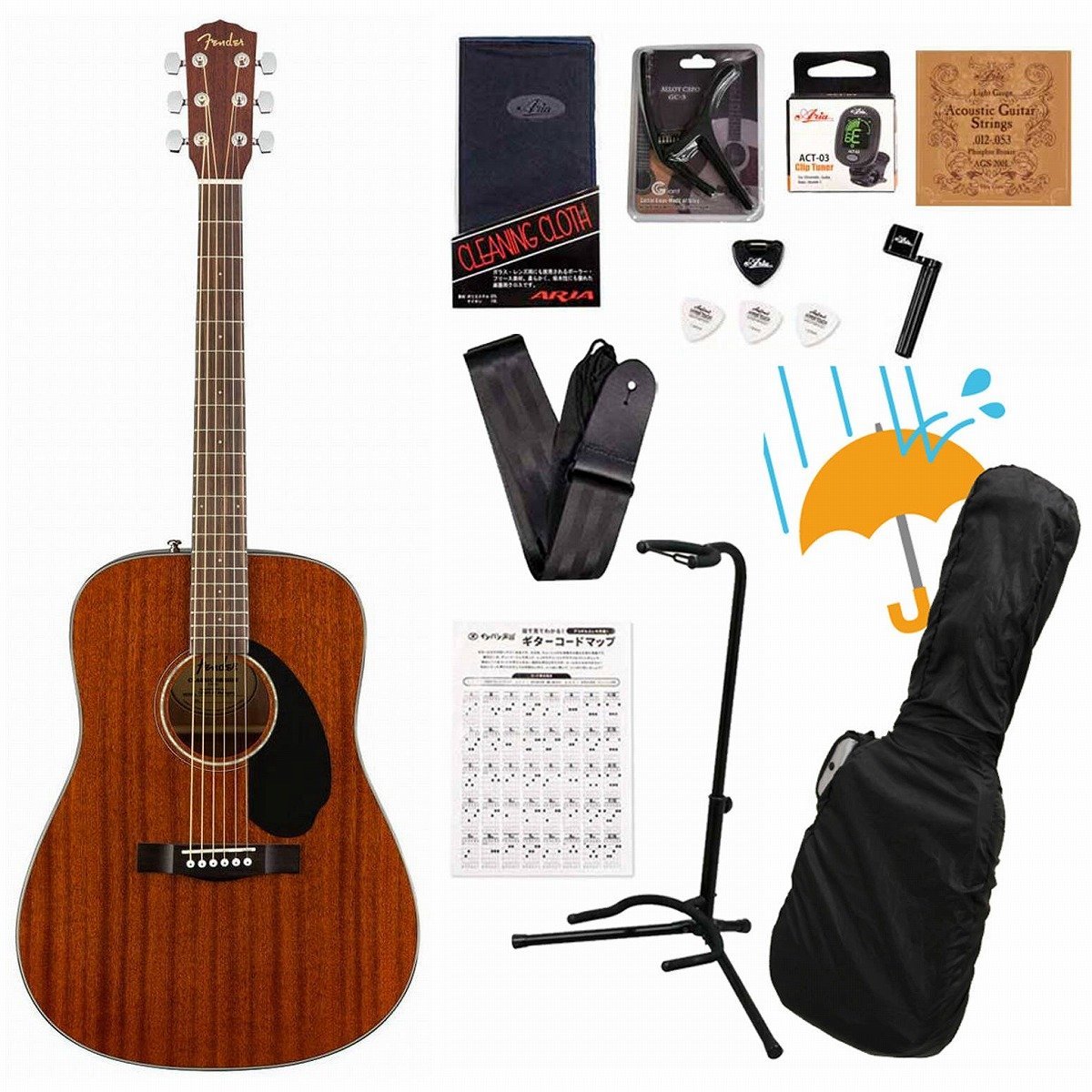 Fender CD-60S All Mahogany Dreadnought Walnut Fingerboard 