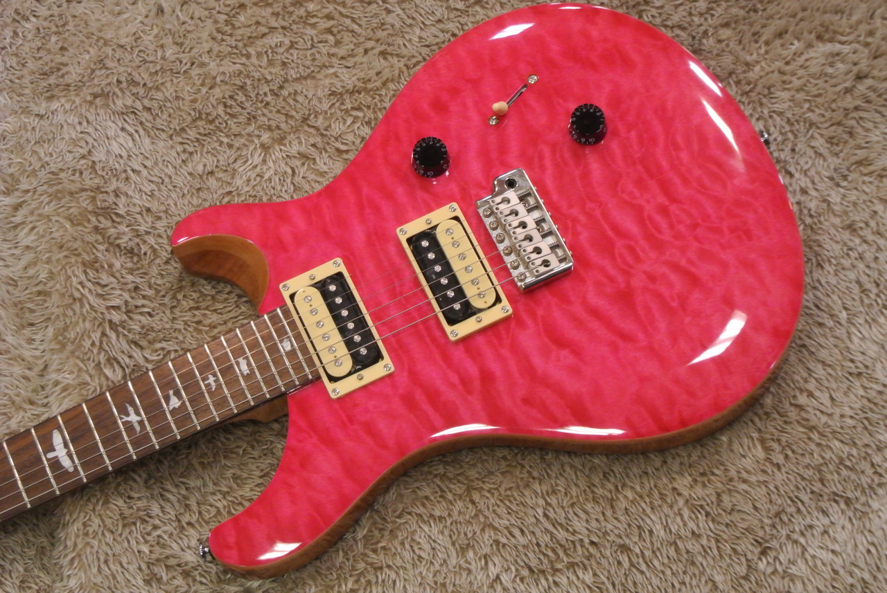 Wa04 美品 PRS SE CUSTOM24 キルトメイプル ボニーピンク