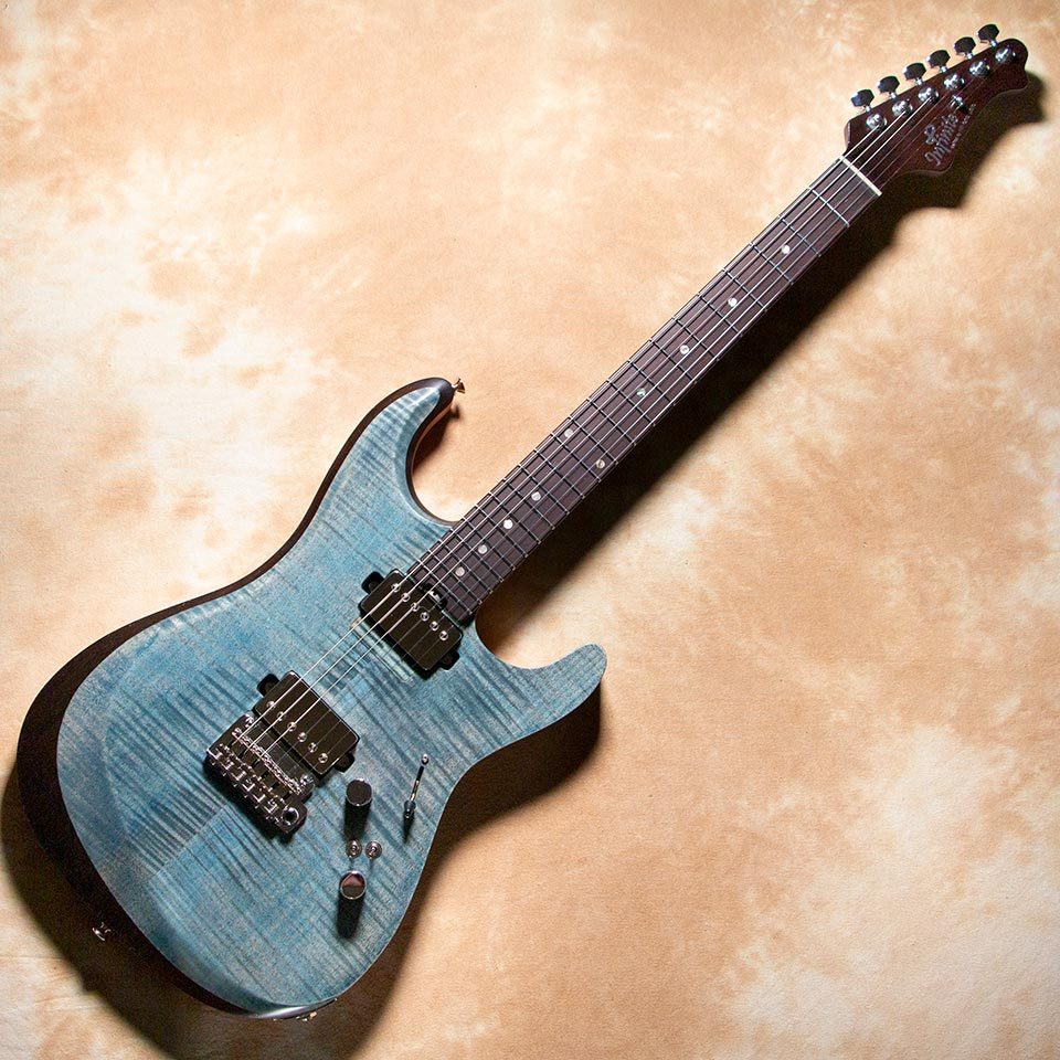 infinite Trad ST Lami Flame Top Wenge Neck Denim Blue w/ Bare Knuckle Boot  Camp【受注生産】（新品）【楽器検索デジマート】