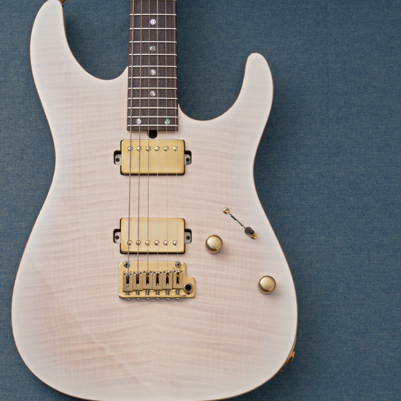 T's Guitars DST Pro 24 5A Flame Maple -White Blonde Burst / White