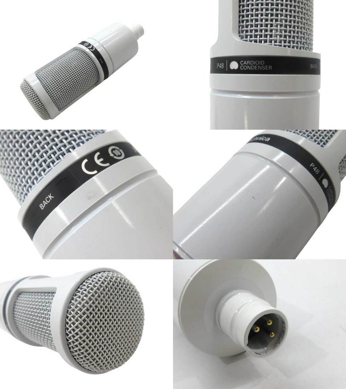 オーディオテクニカ AT2020 コンデンサーマイク 付属品あり ホワイト