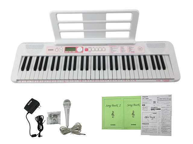Casio LK-320 2021年製 61鍵盤 光ナビ 電子キーボード タッチ