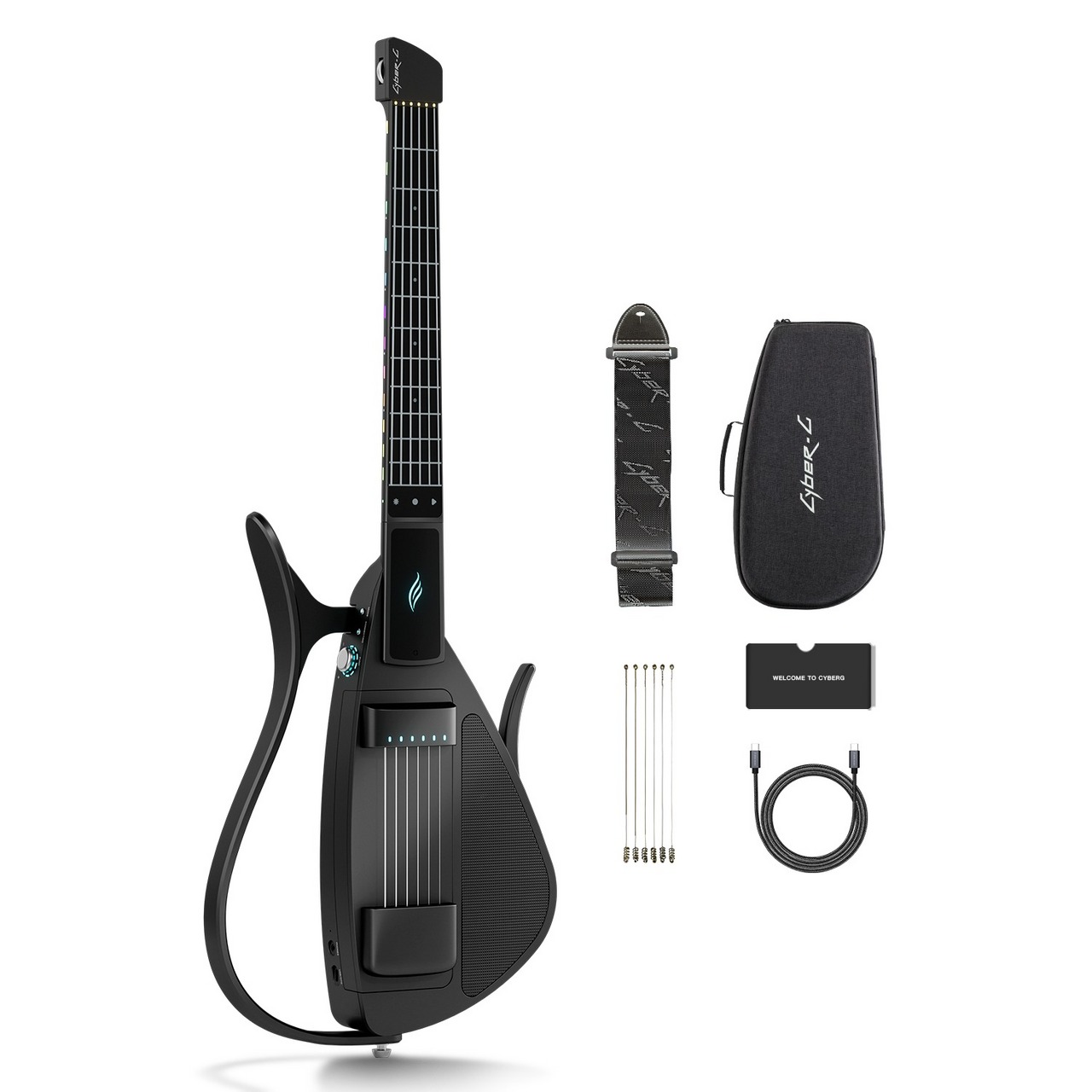 Enya Cyber-G/Stringed Black デジタルエレキギター シリコンセンサー
