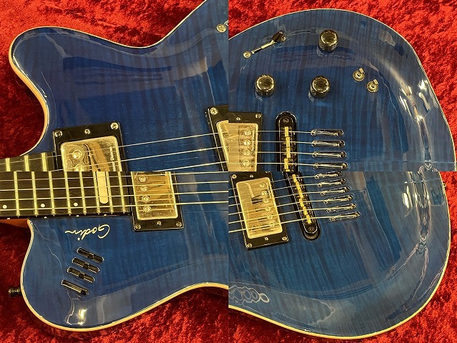 Godin LGXT エレキギター ブルー ギグバッグ付き ピエゾ出音不良あり。 Godin LGXT エレキギター ブルー ギグバッグ付き ピエゾ出音不良