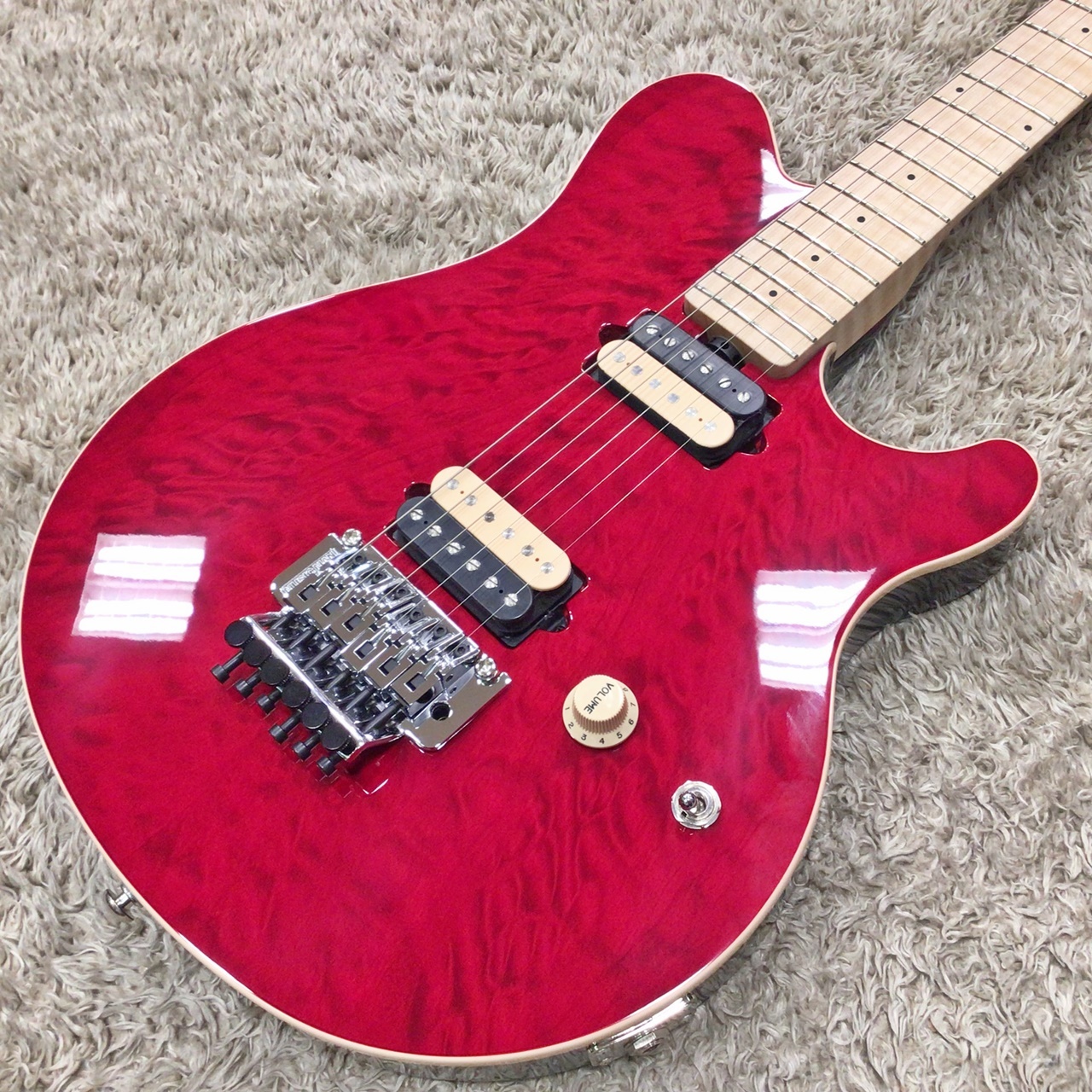 MUSIC MAN Axis KID Limited Trans Red Quilt Mutching Head