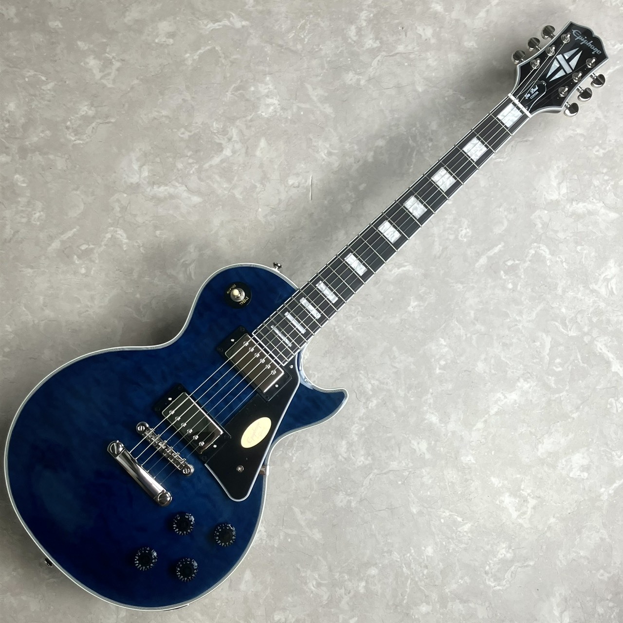 Epiphone Les Paul Custom Quilt Viper Blue (バイパーブルー) エレキ