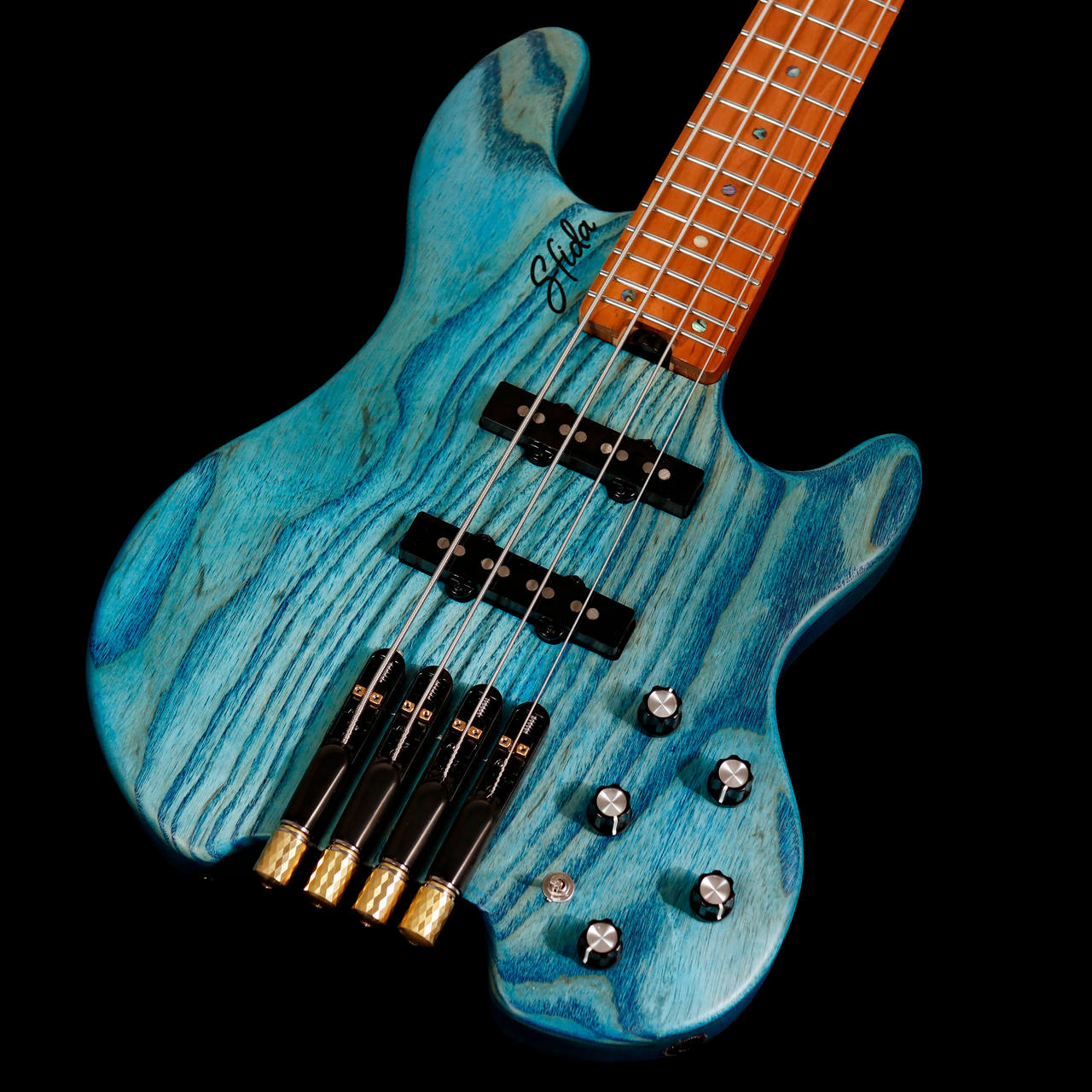 Sfida SHB-800 Blue (ブルー) エレキベース ヘッドレス アッシュボディ
