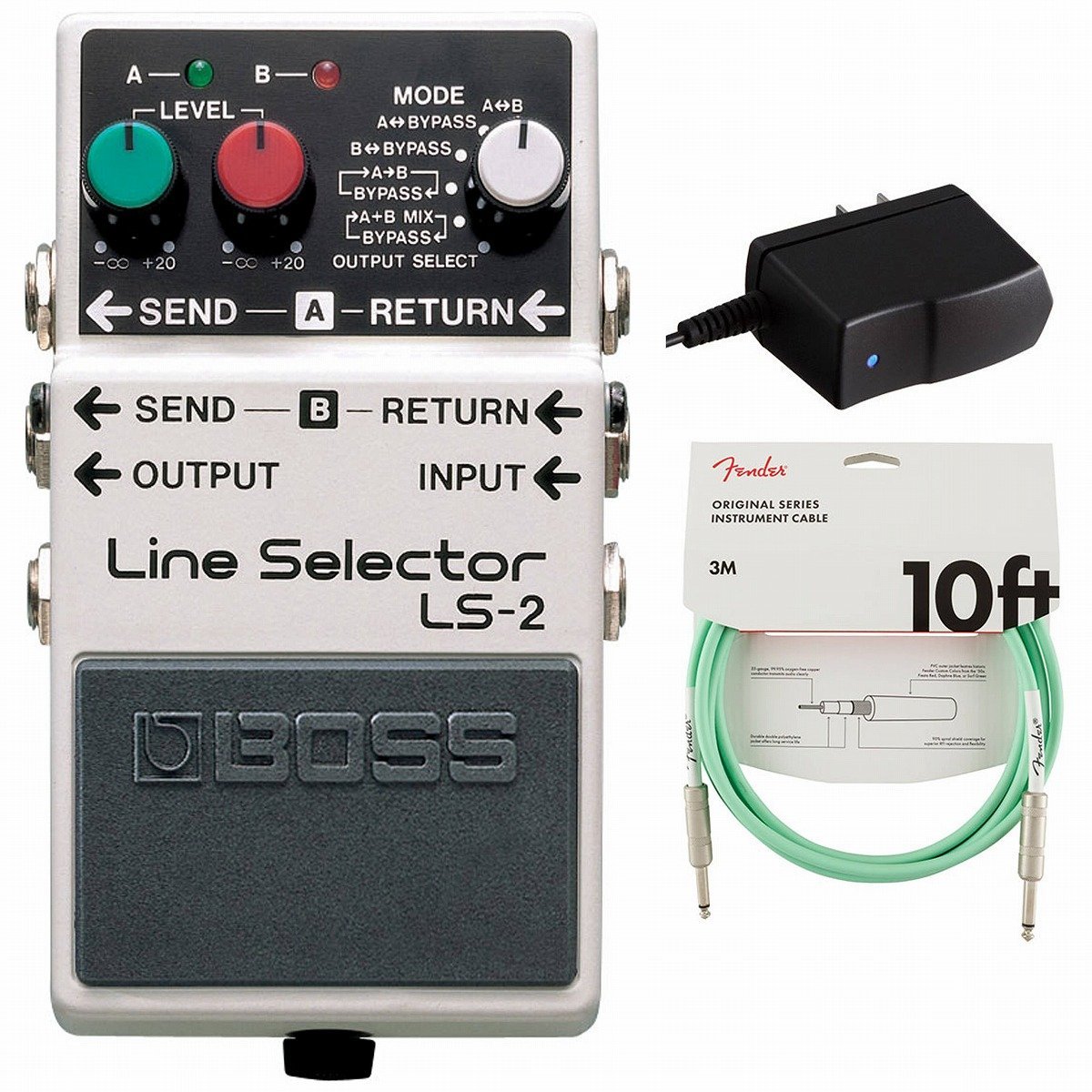 BOSS LS-2 Line Selector ラインセレクター 純正アダプターPSA-100S2+ 