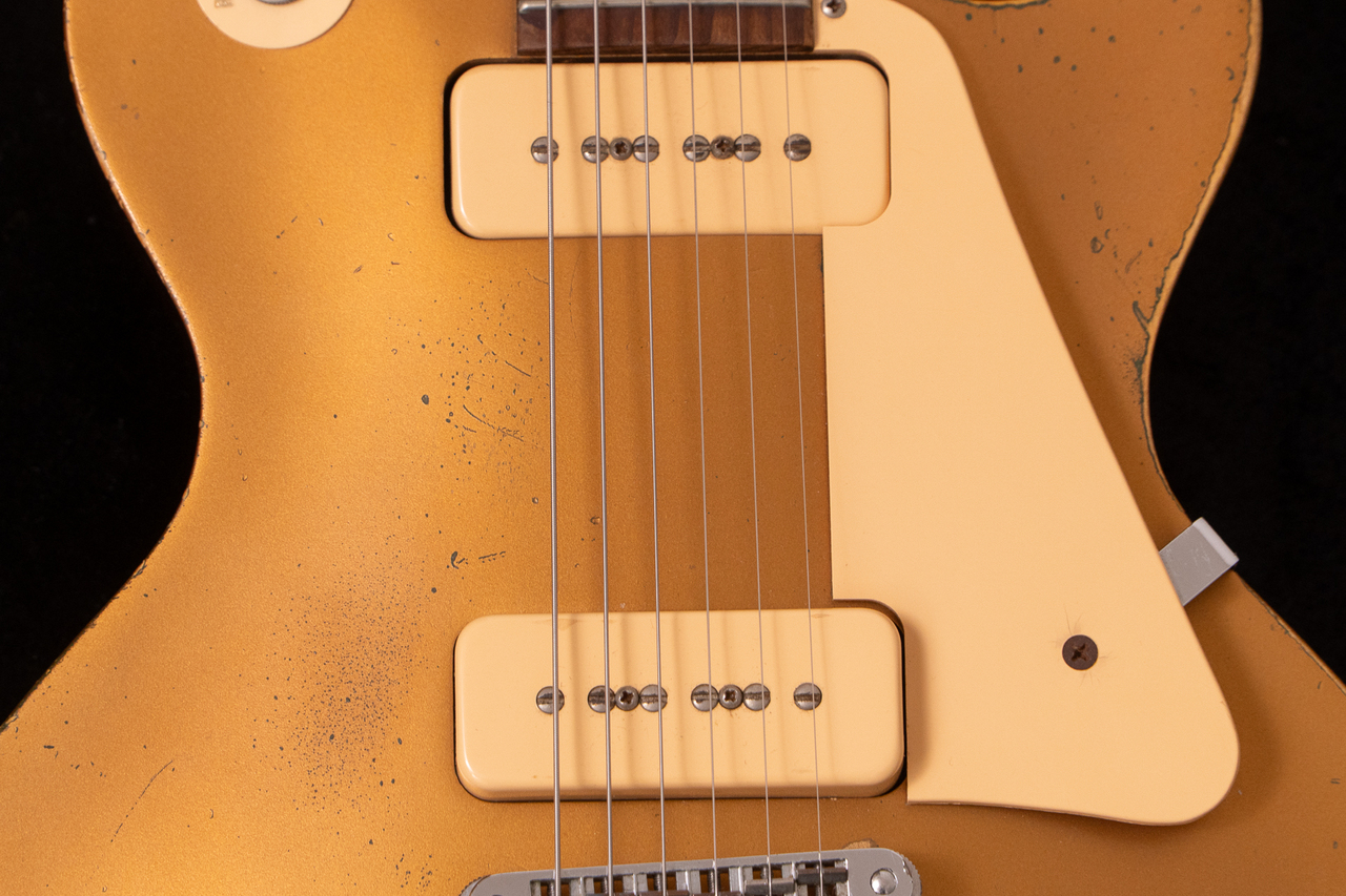 Gibson 50s Les Paul Tribute Gold Top Satin 2011 3.39kg #134811396