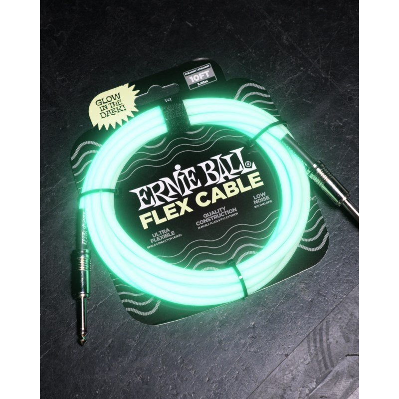ERNIE BALL Flex Cable 20ft S/S (Glow In Dark) [#6437]（新品）【楽器検索デジマート】