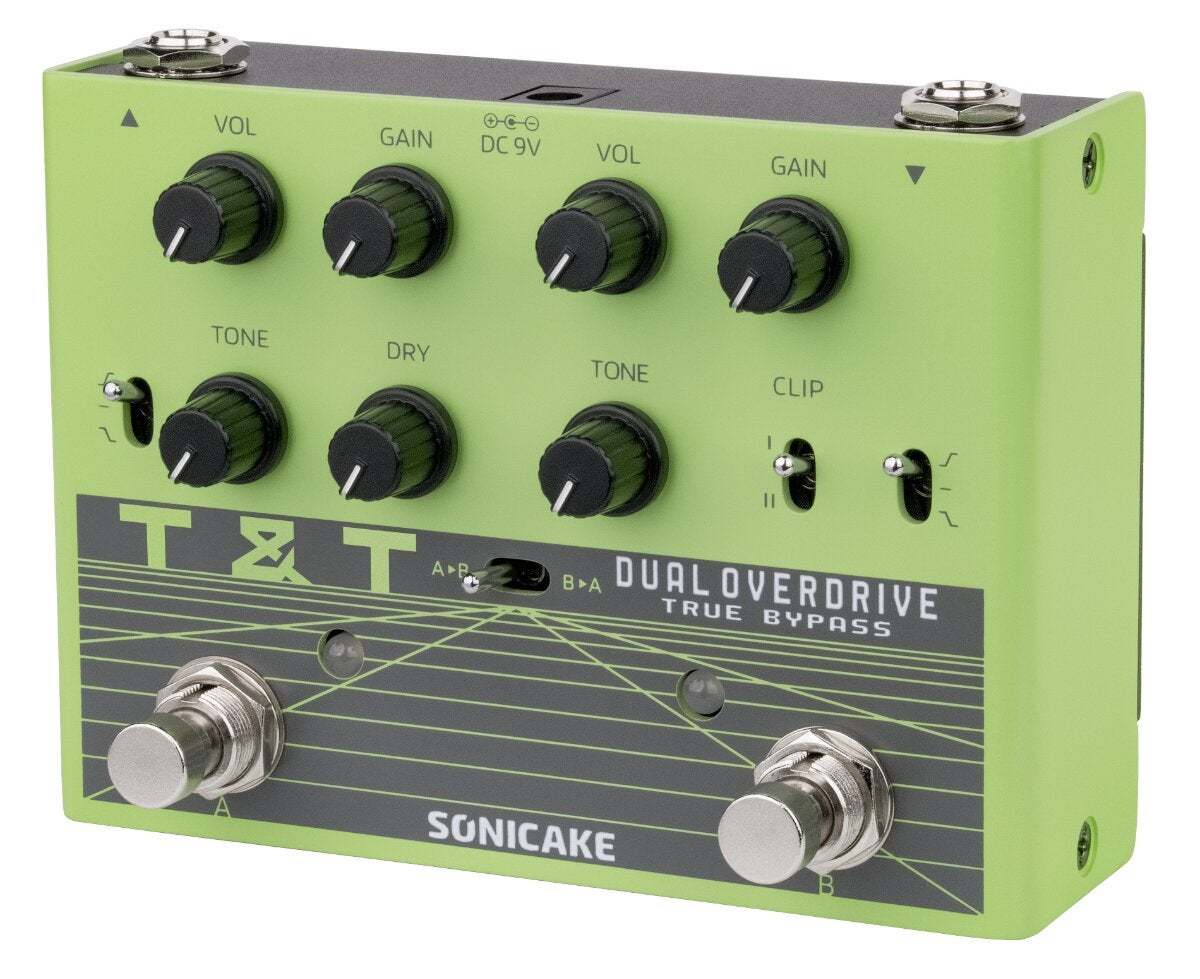 SONICAKE T&T DUAL OVERDRIVE Dual-Footswitch Stompboxシリーズ