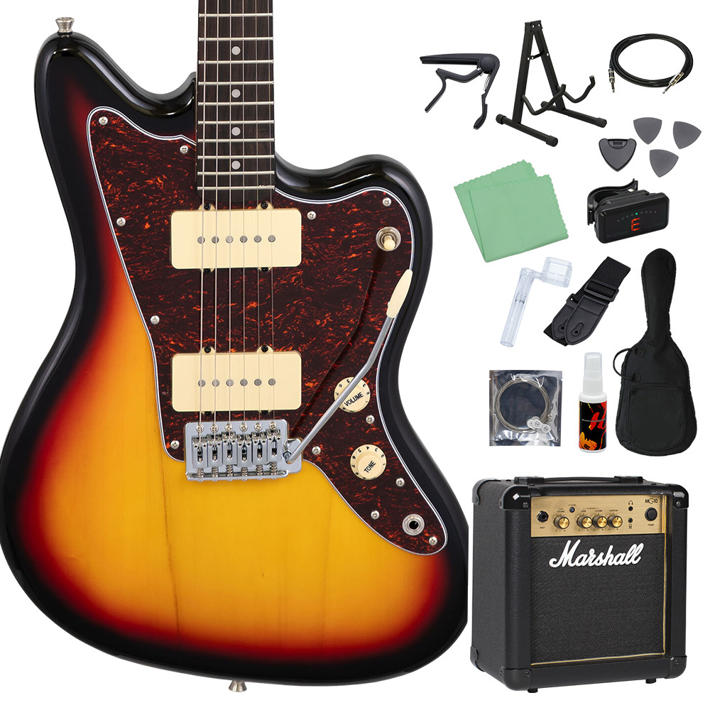 LEGEND LJM-Z TT エレキギター初心者14点セット【マーシャルアンプ付き