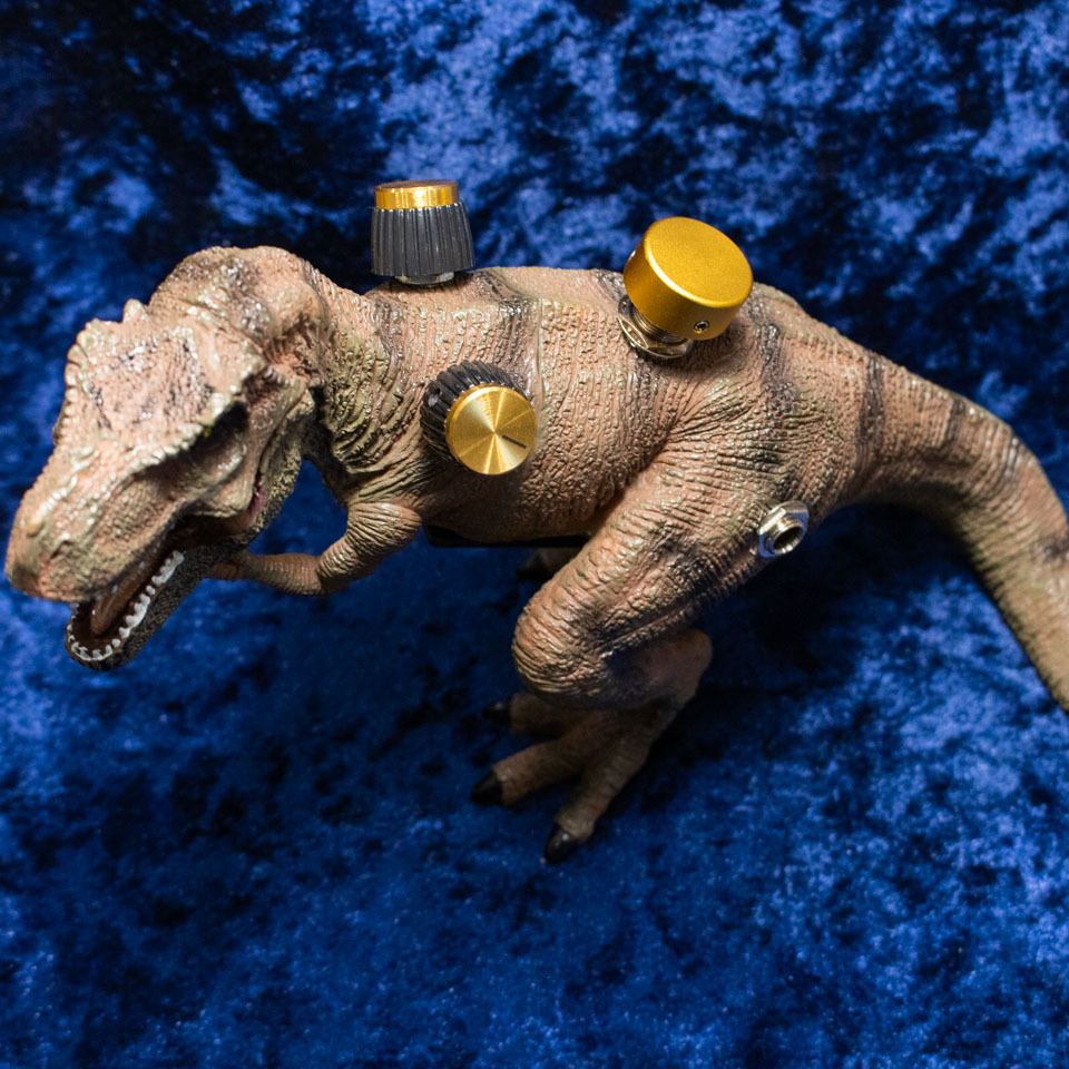 T-REX OVER DRIVE 【ハンドメイドギターエフェクター】 T-REX OVER DRIVE | dinosauria effector | 唯一無二のTREX型