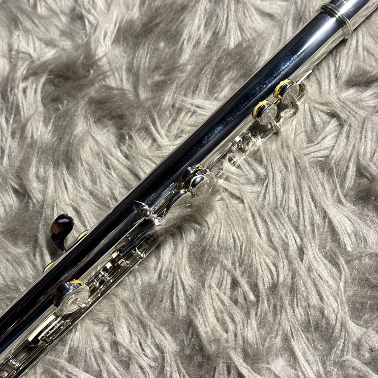 H足部管 銀メッキ洋銀製 C管フルートの高音安定、音色リッチ化に❕良品