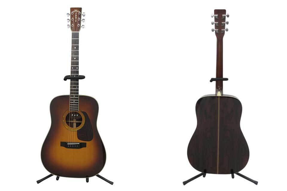 美品 Morris アコースティックギター W-50 ハカランダ 良鳴 貝殻