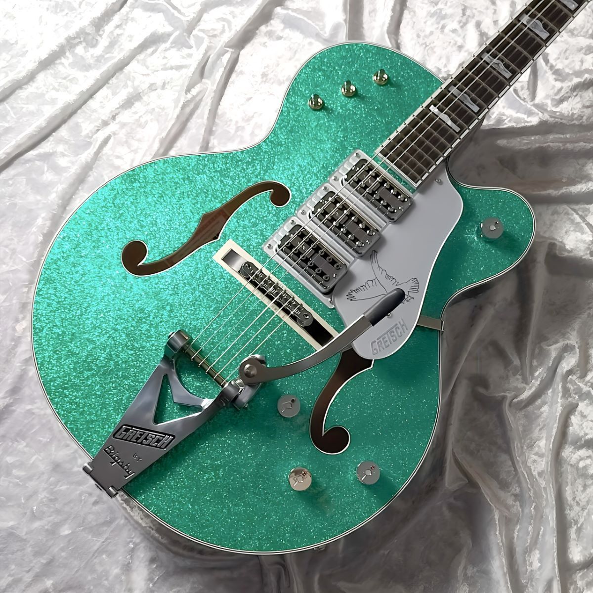 Gretsch G6136T KENNY FALCON II WITH STRING-THRU BIGSBY Early Summer Green  Sparkle 横山健（新品/送料無料）【楽器検索デジマート】