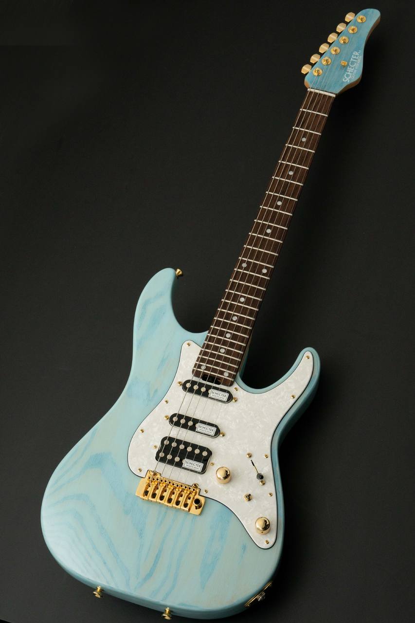 SCHECTER BH-1-STD-24/R Limited w/Gold Parts -See-Through Sonic