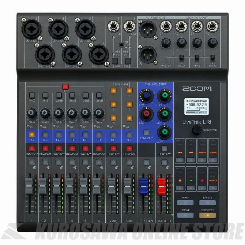 ZOOM LiveTrak L-8 【デジタルミキサー／MTR】（新品）【楽器検索