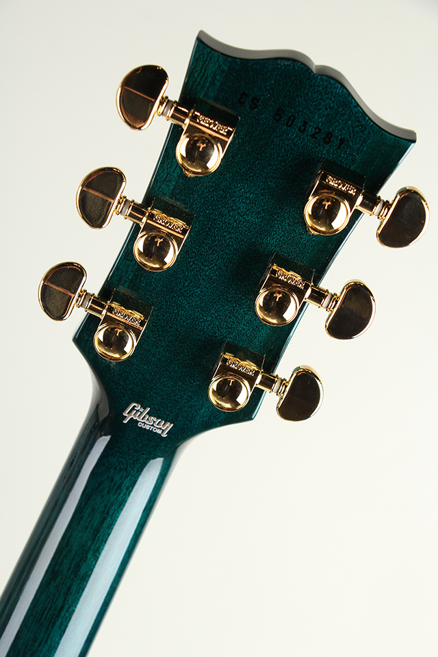 Gibson Custom Shop Les Paul Custom Figured Aqua Stripe Gloss S/N