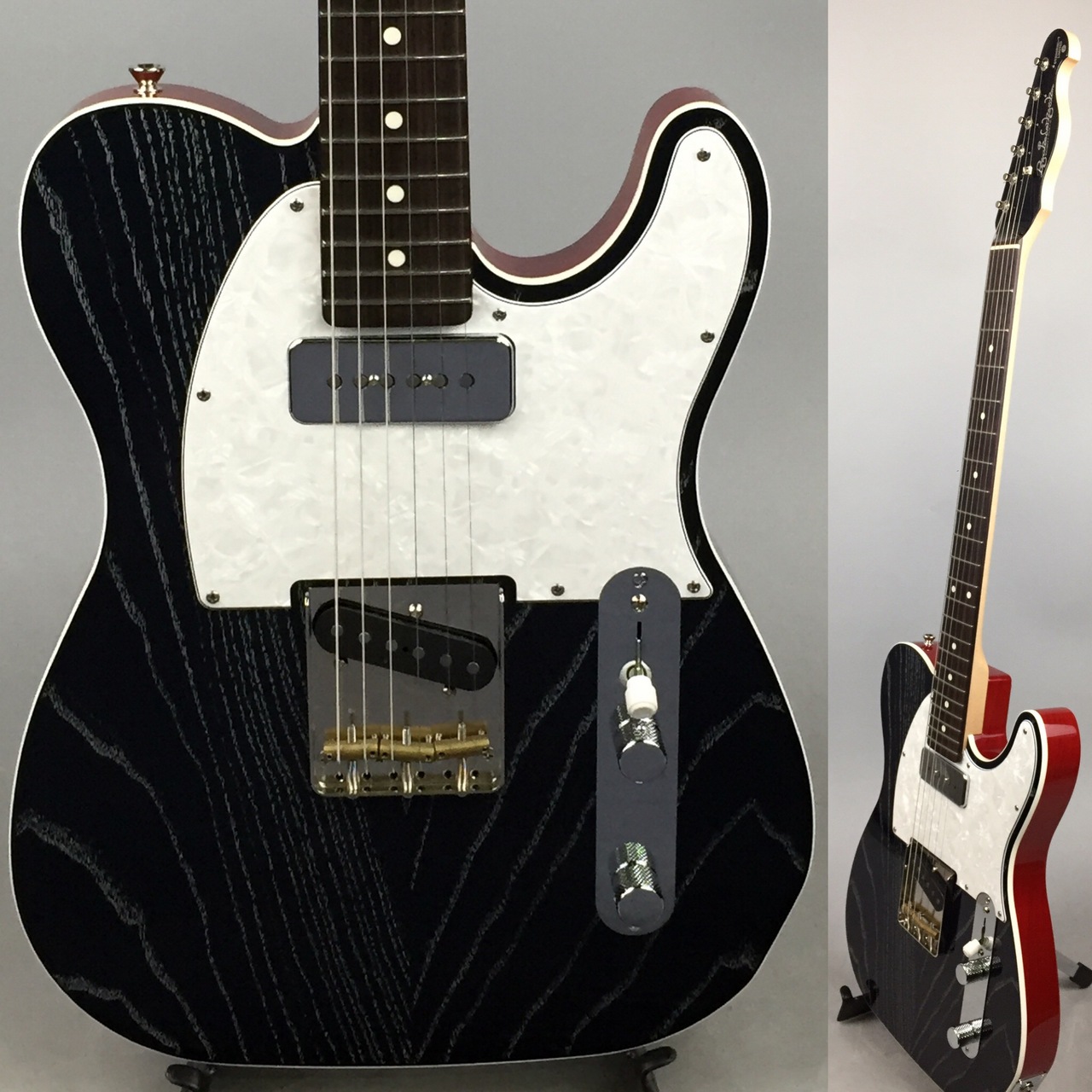 【ライザー】Psychederhythm テレキャスター Psychederhythm Standard-T Zebra Laser Blue Crystal Shine Metallic