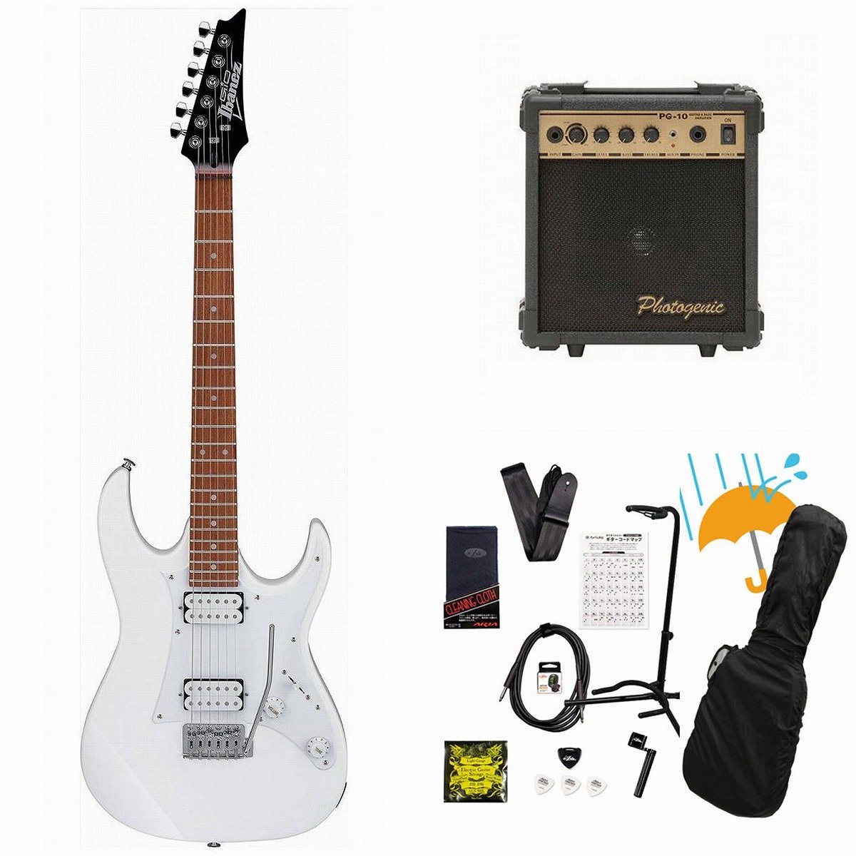 Ibanez GRX20-WH White GIO Series 入門用 海外限定モデル PG-10