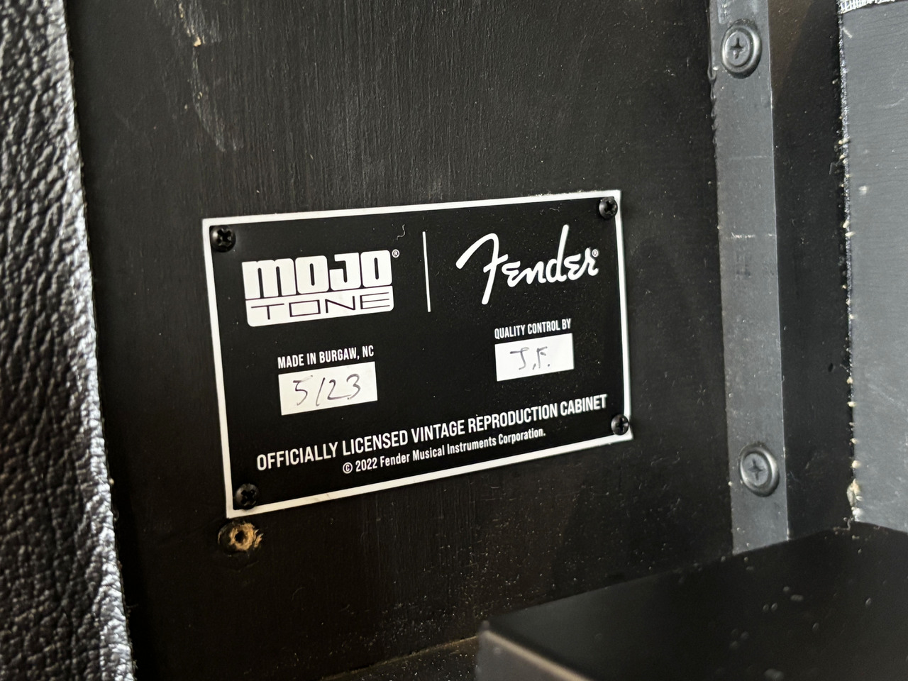 MOJOTONE・Fender Blackface Vibrolux Reverb Head Amp Cabinet（中古