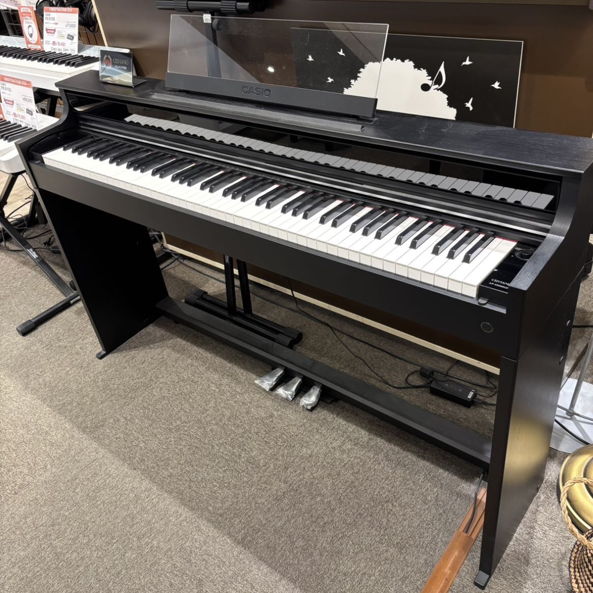 CASIO 電子ピアノ ブラック 椅子付き CASIO（カシオ） 電子ピアノ(ブラックウッド調)(高低自在椅子