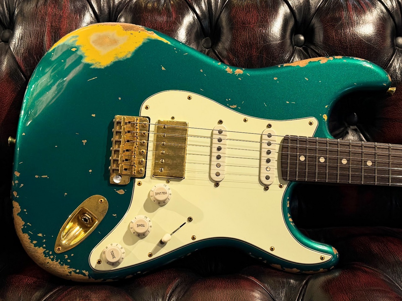 Xotic XSC-2 5A Grade Flame Maple Neck Heavy Aged Gold Parts