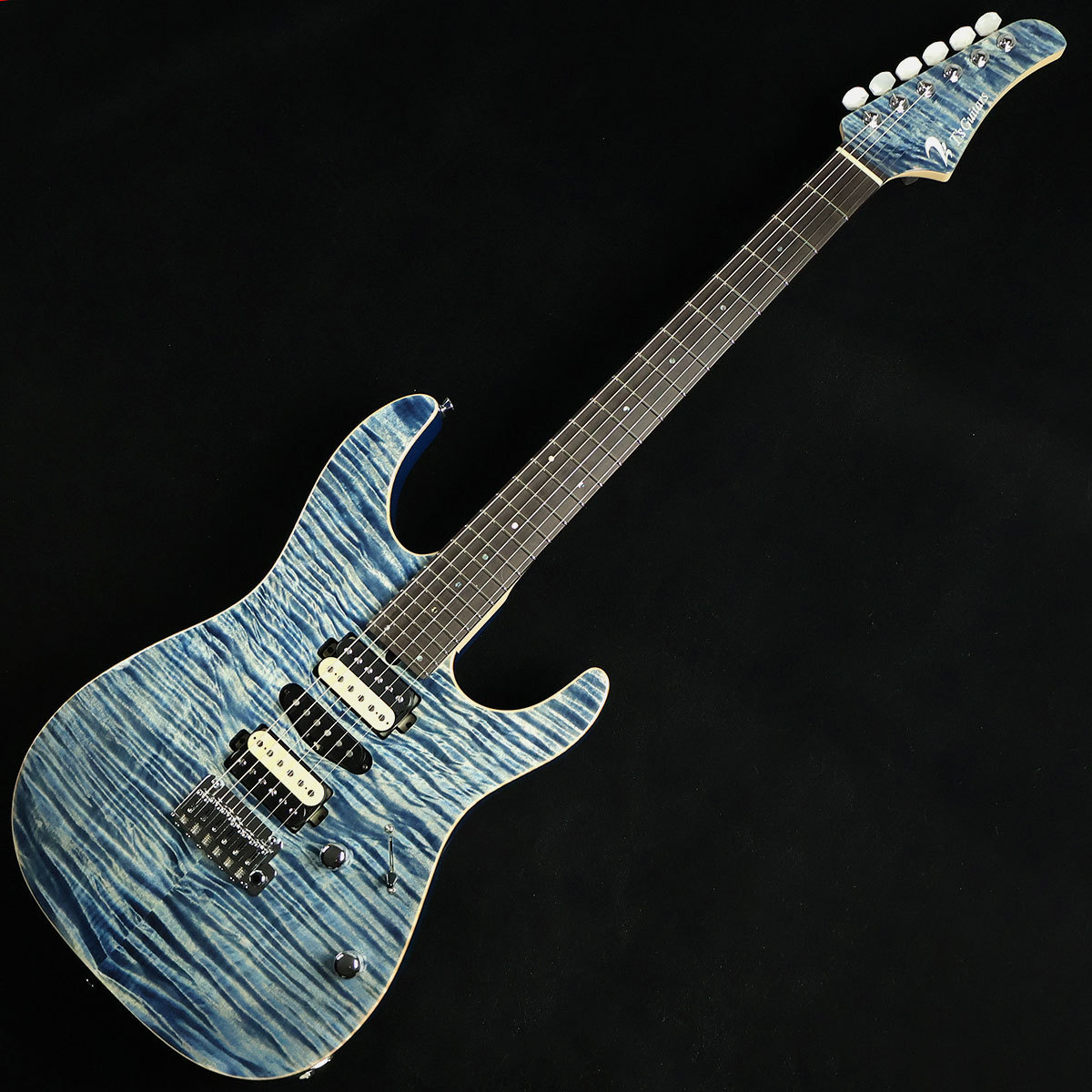 T's Guitars DST-Pro24 Exotic Maple Trans Blue Denim S/N：032955
