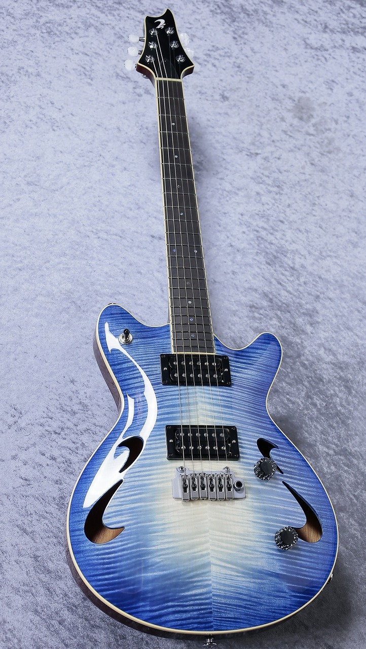 T's Guitars Arc-Hollow22,Flame ~ Arctic Blue Cave ~ #051604