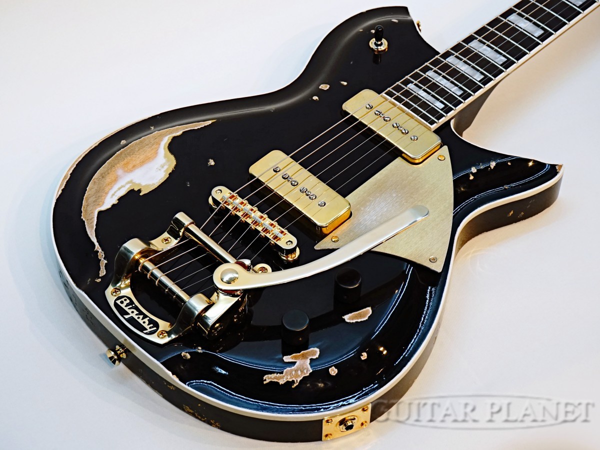 FANO Alt de facto RB6 B5 -Bull Black over Gold Top Heavy Distress