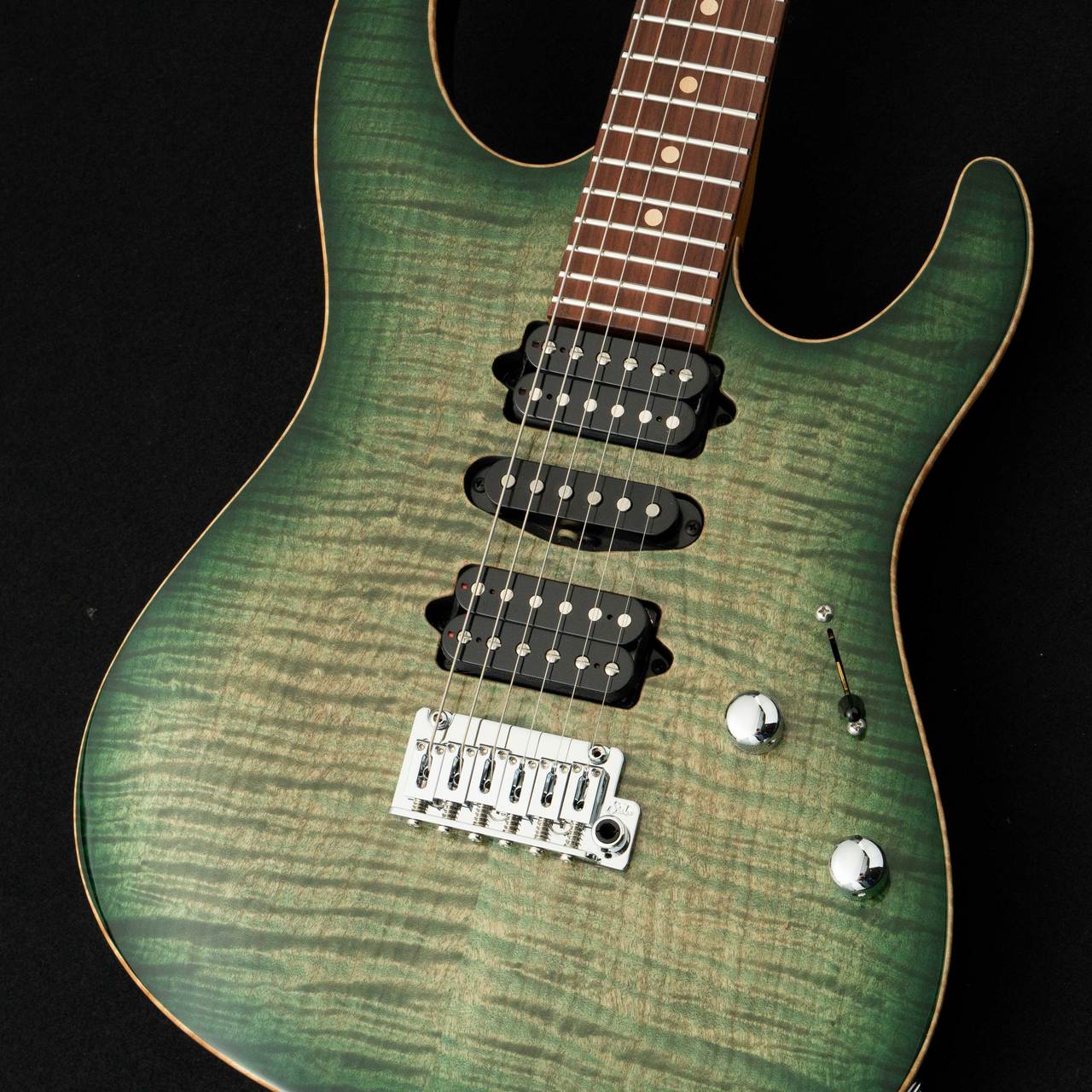 Suhr JE-Line Modern Plus MH -Faded Trans Green Burst- 【深さのある