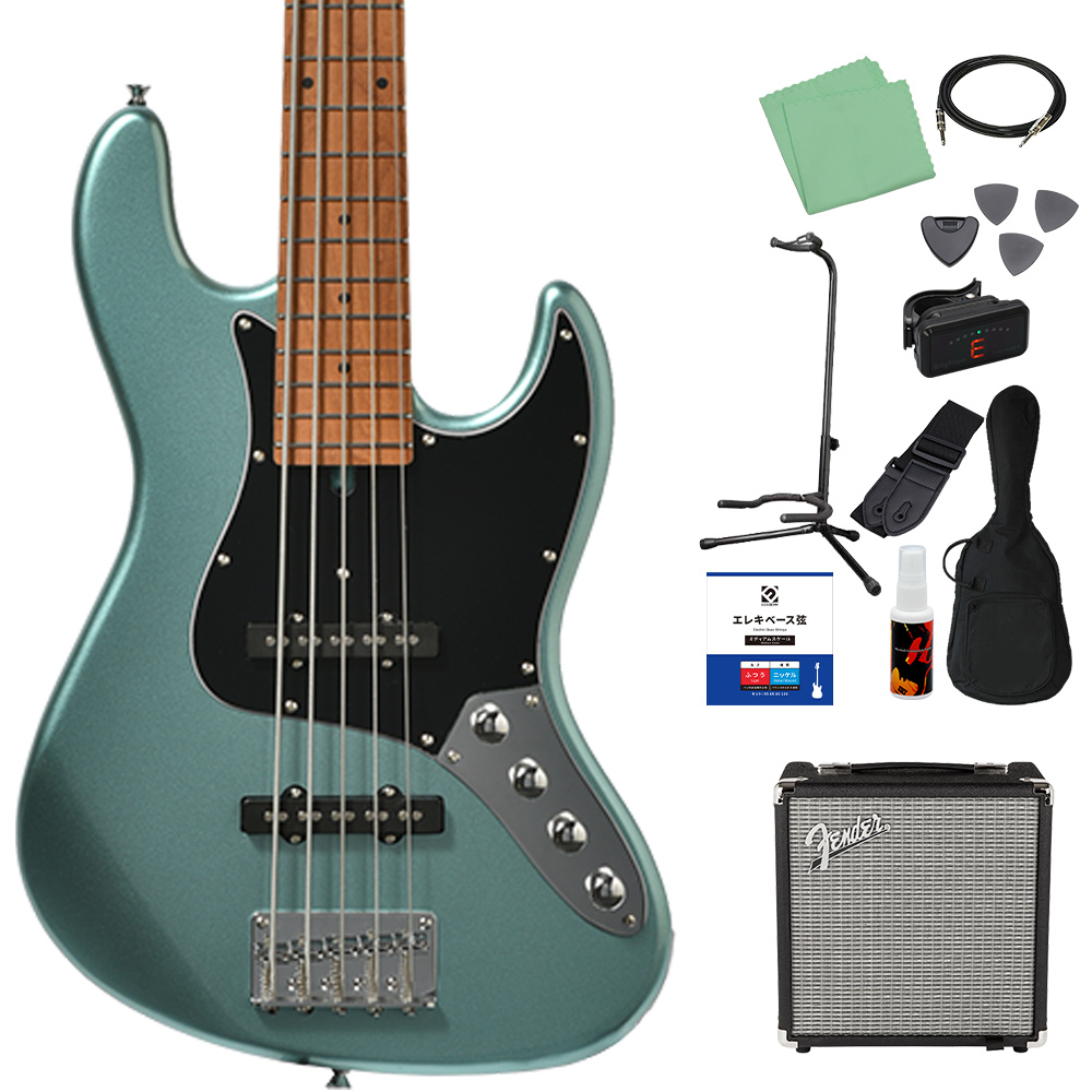 Bacchus WJB5-1DX-AC RSM/M IBM 5弦 ベース初心者12点セット Fender 