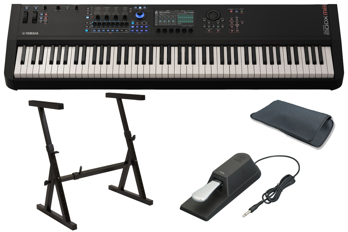 YAMAHA MODX M8 [純正ペダル(FC4A)＆Z型キーボードスタンドセット