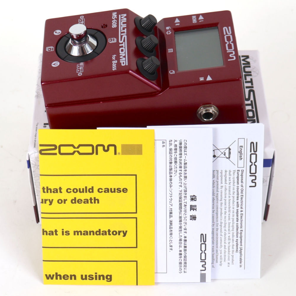 中古 ZOOM MS-60B MultiStomp for Bass Zoom MS-60B+ MultiStomp Bass Effects Pedal Red | Guitar Center