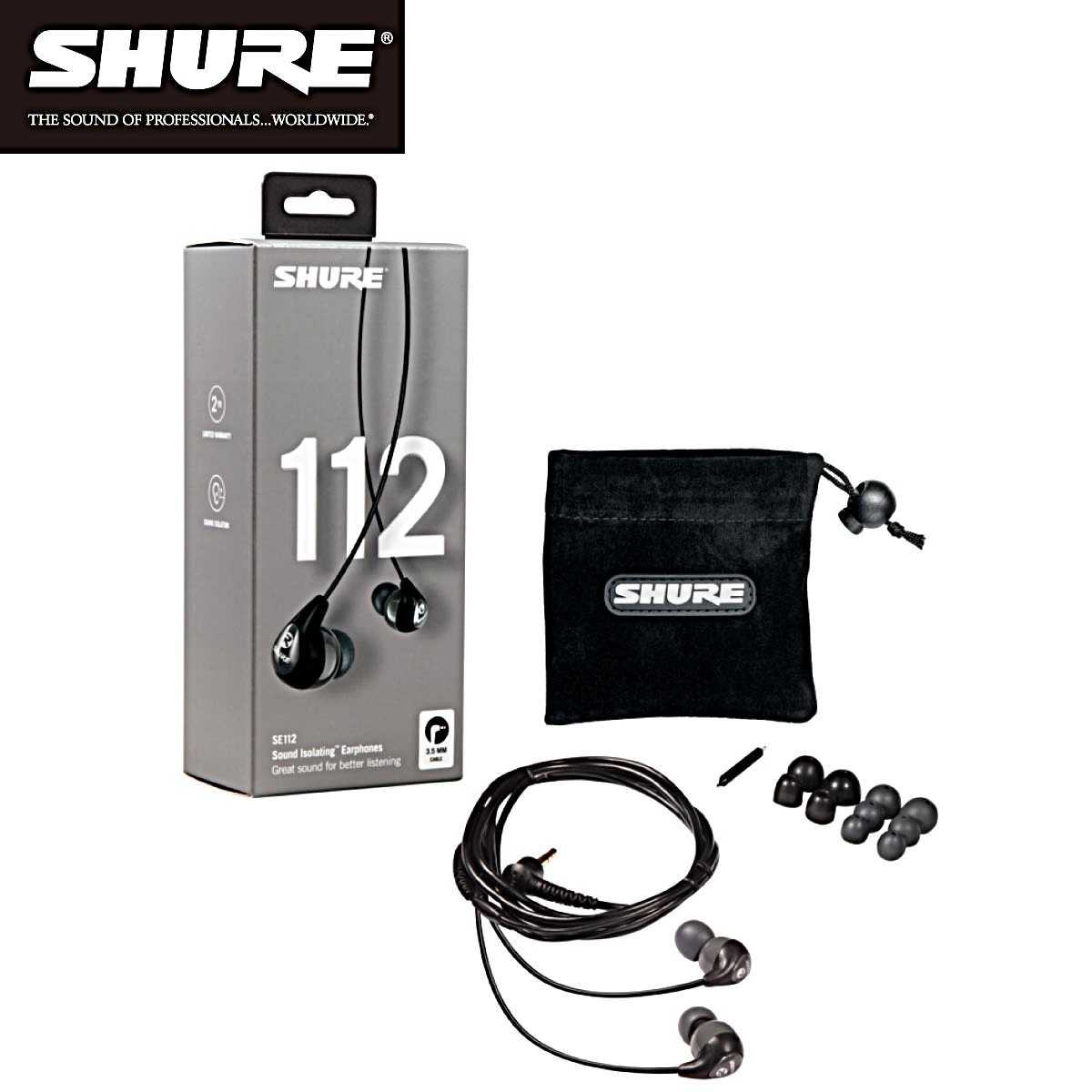 Shure SE112GR-A《イヤホン》【WEBショップ限定】（新品）【楽器検索