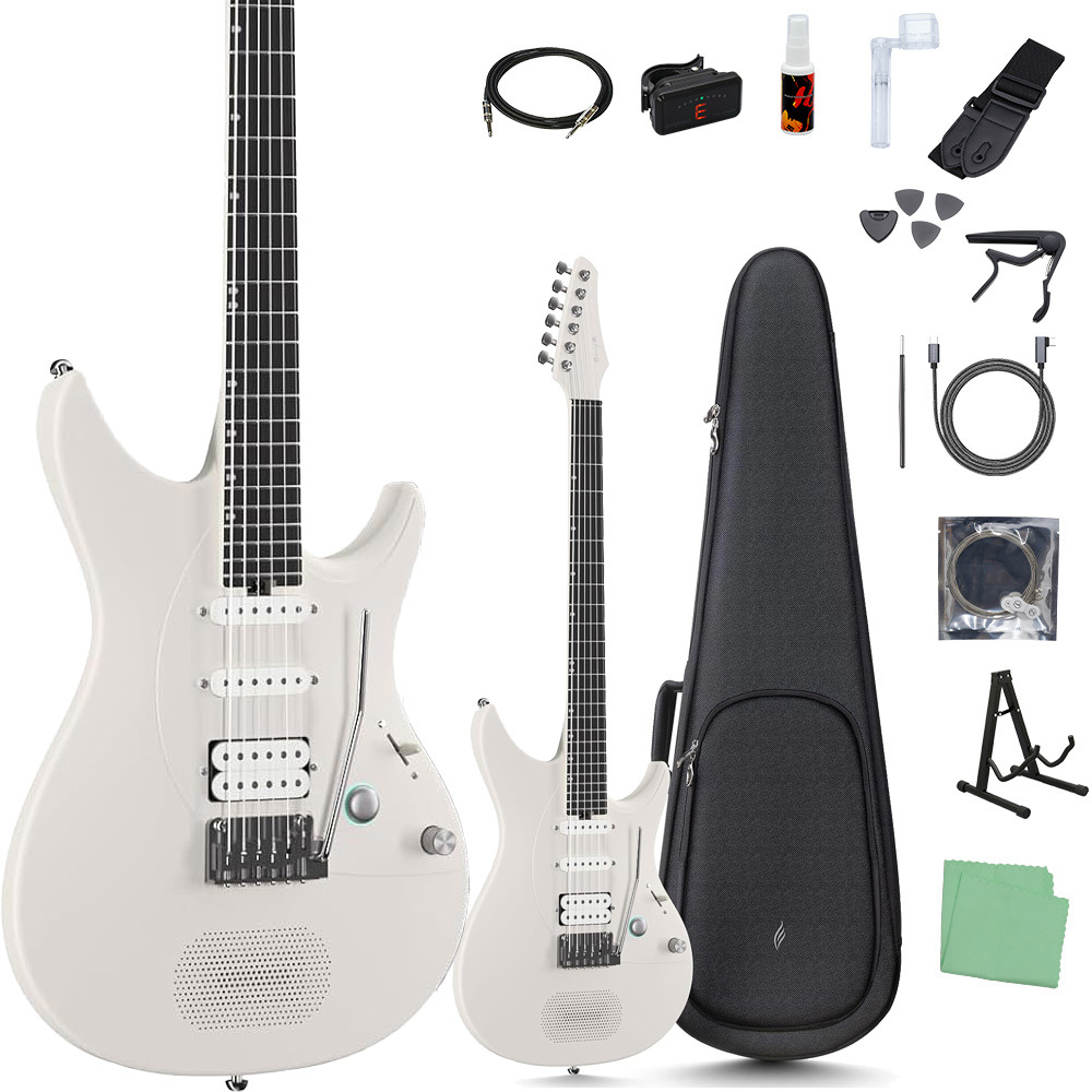 ENYA Inspire  ホワイト　アンプ内蔵エレキギター Enya Inspire スタンド付きセット Ivory 次世代アンプ内蔵エレキ