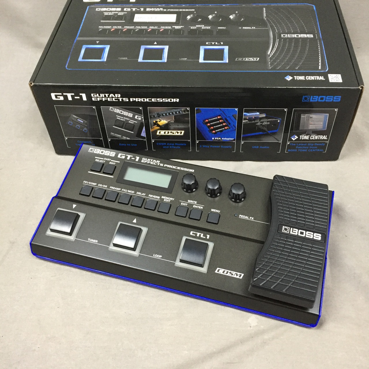 再入荷！美品 BOSS GT-1 Guitar Effects Processor マルチエフェクター ボス ギター用 元箱付き 現品限り♪ マルチエフェクター