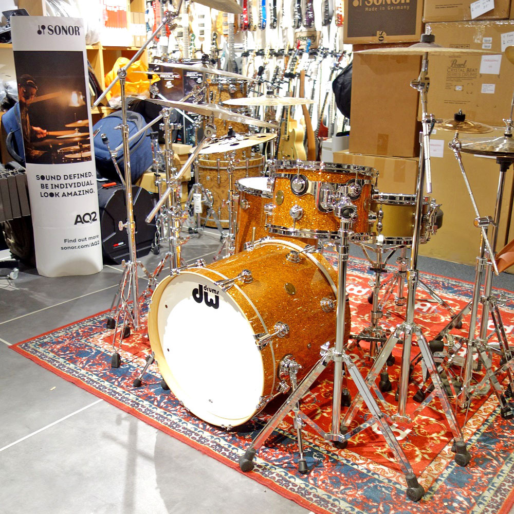 dw Collector's series Jazz Kit Maple/Gum ORANGE GLASS Finisyply
