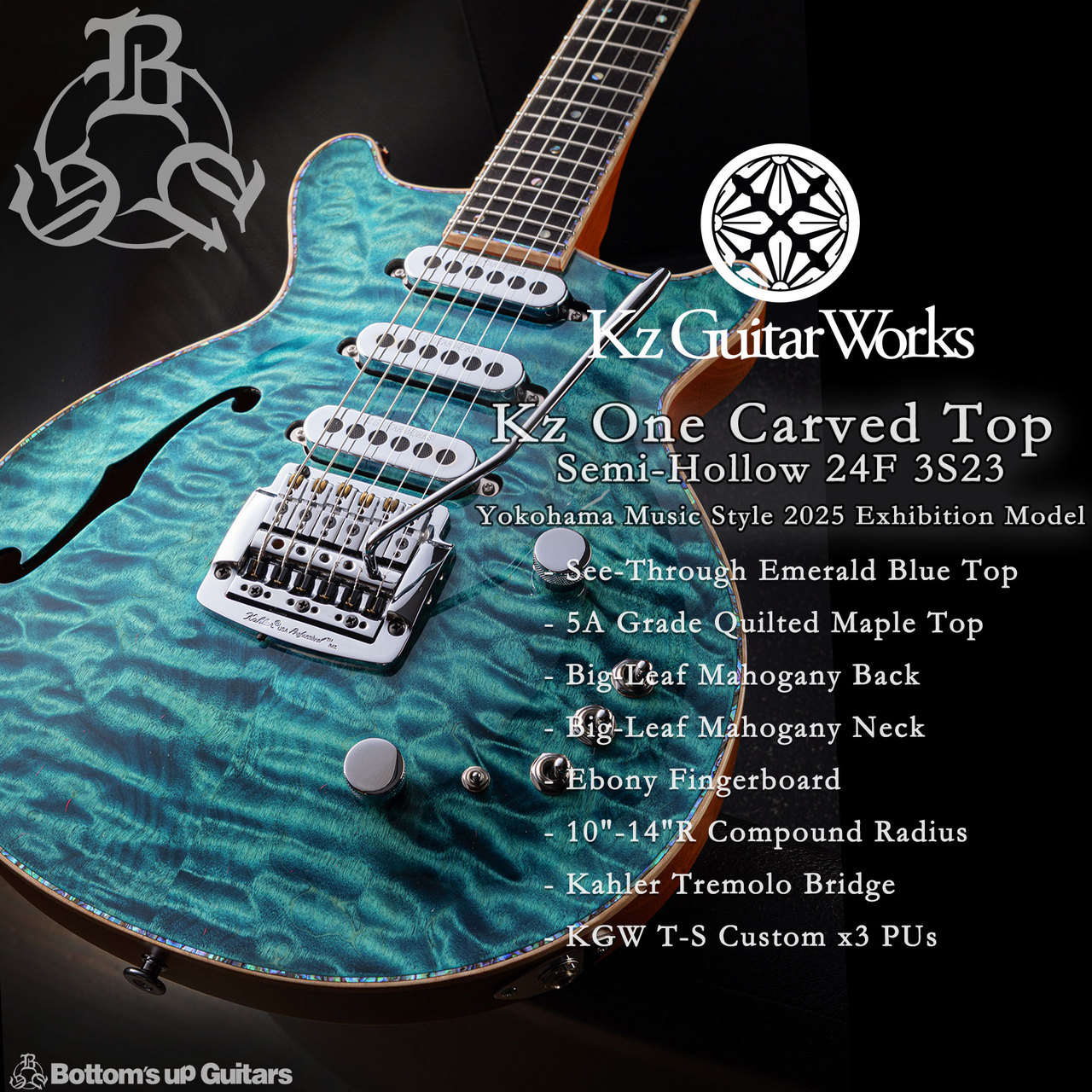 Kz Guitar Works Kz One Carved Top Semi-Hollow 24F 3S23 【 Kz最上級