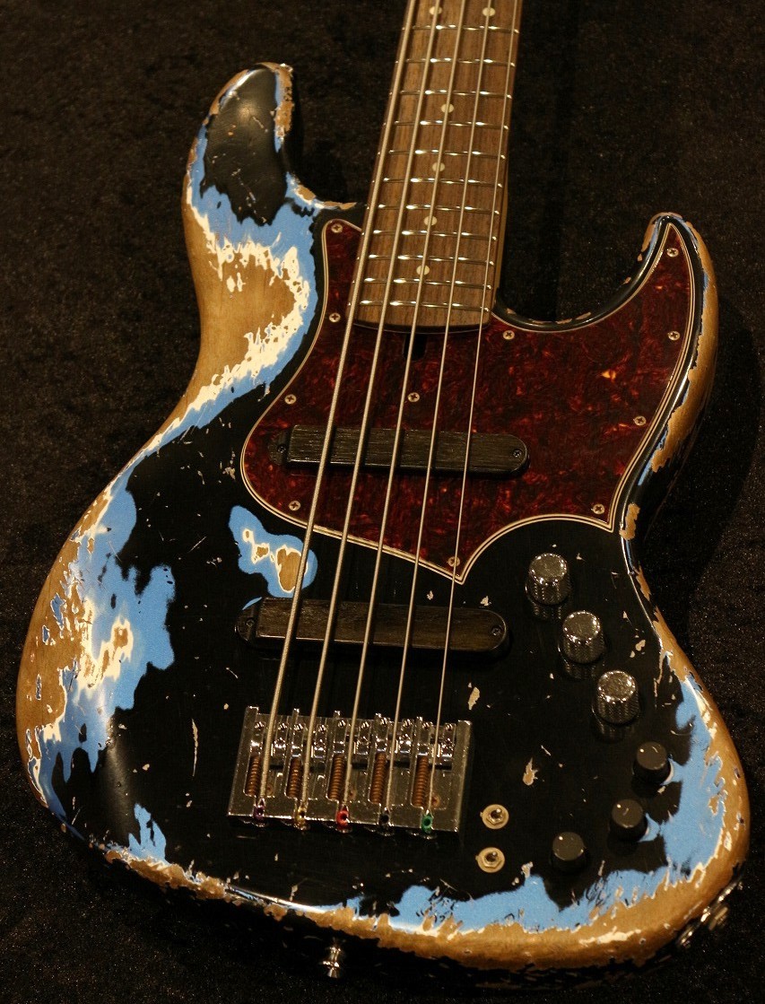 ベース Xotic Custom Xotic Custom Order XJ-1T 5st MH Super Heavy Aged / Black