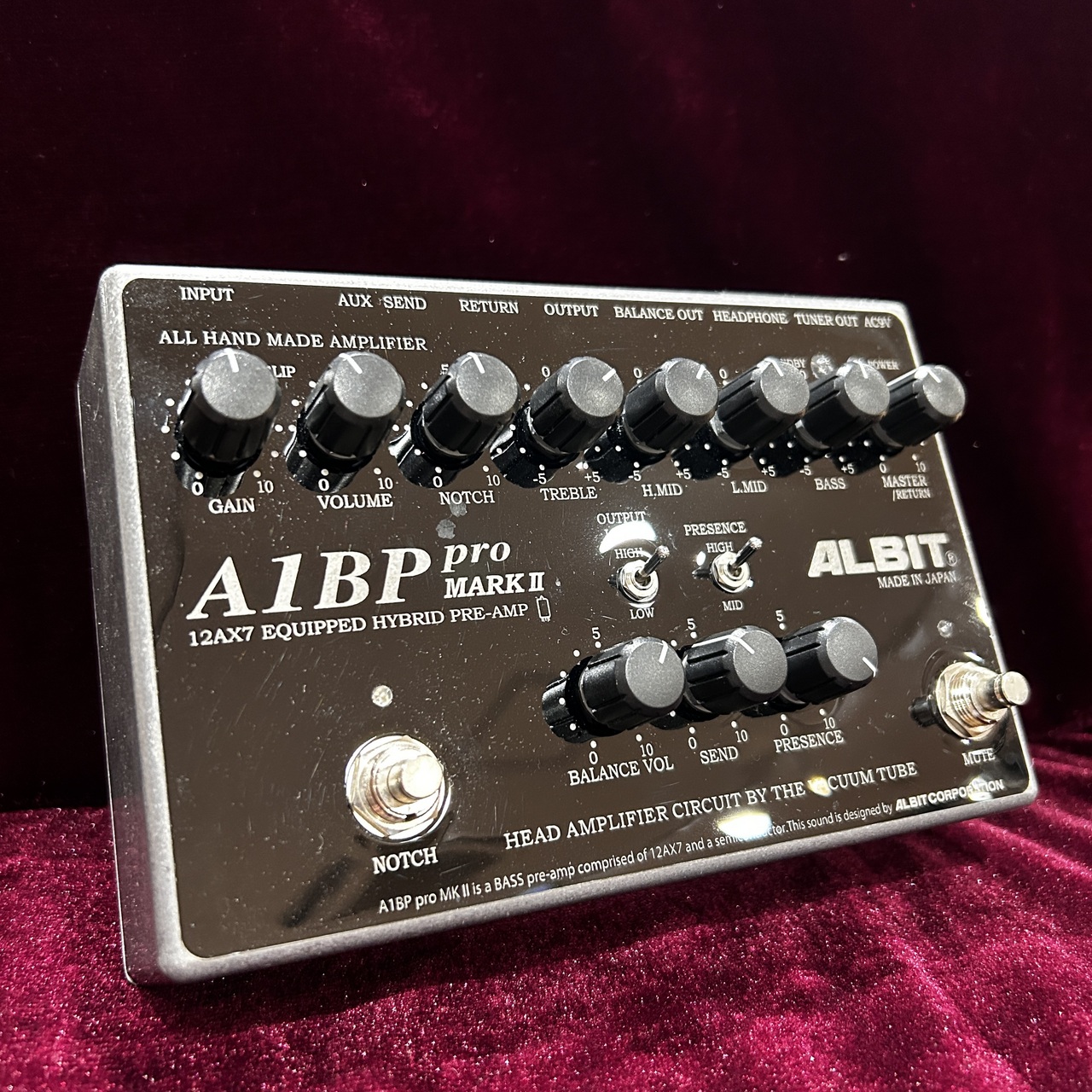 ALBIT A1BP VINTAGE MARKII 真空管プリアンプ ALBIT A1BP VINTAGE MARK Ⅱ - 多機能ベース用プリアンプ「A1BP