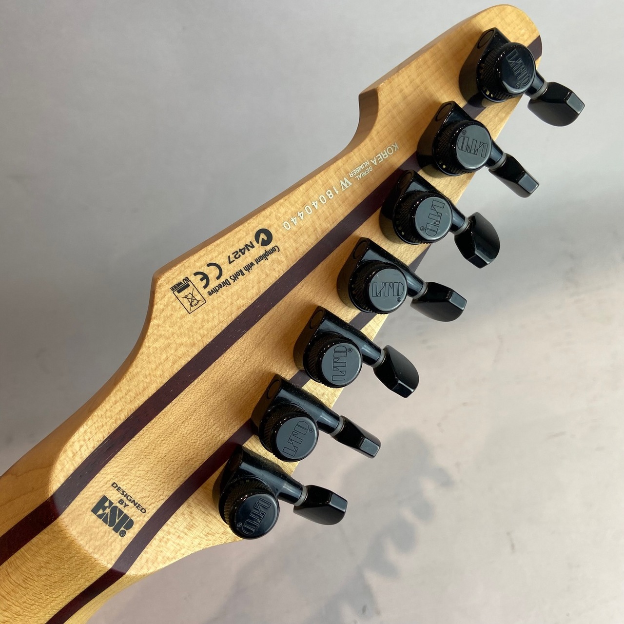 LTD M-1007 MULTI-SCALE See Thru Black Satin 7弦ギター
