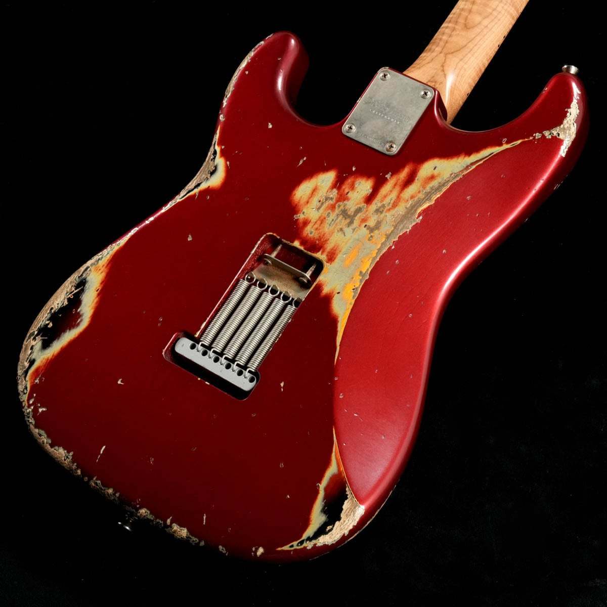 Xotic XSC-2 Dark Candy Apple Red over 3 Tone Burst Heavy Aged